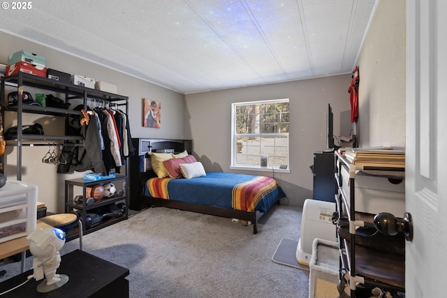 bedroom featuring carpet