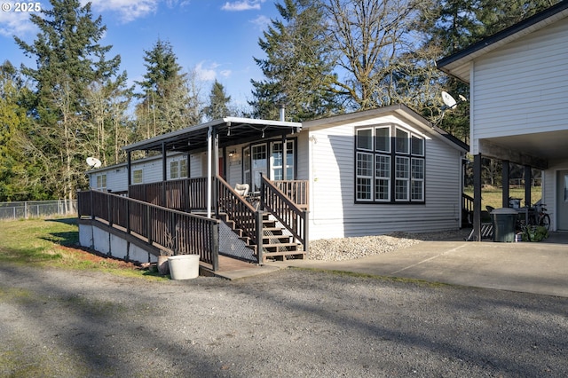 view of front of home featuring a porch