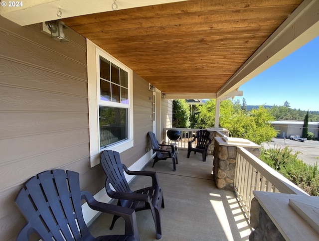 balcony with a porch