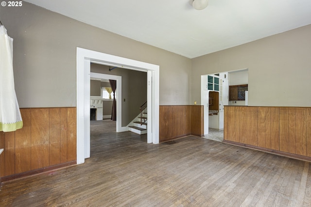 3003 SE 58th Ave, Portland, OR 97206 - spare room with wood finished floors and stairway