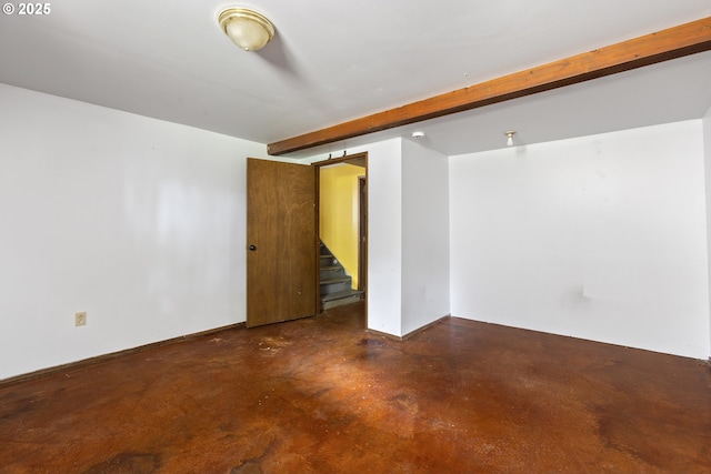 3003 SE 58th Ave, Portland, OR 97206 - empty room featuring finished concrete flooring and stairway