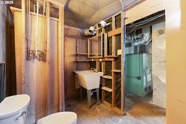 3003 SE 58th Ave, Portland, OR 97206 - bathroom with toilet and unfinished concrete floors