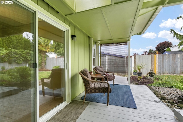 wooden deck with fence