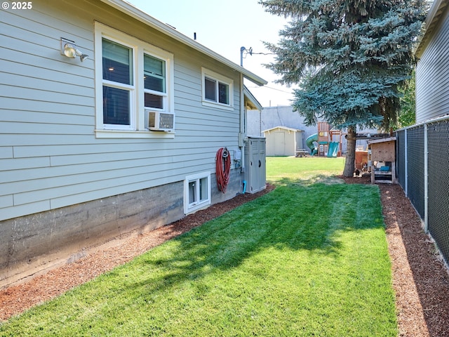 view of yard with cooling unit