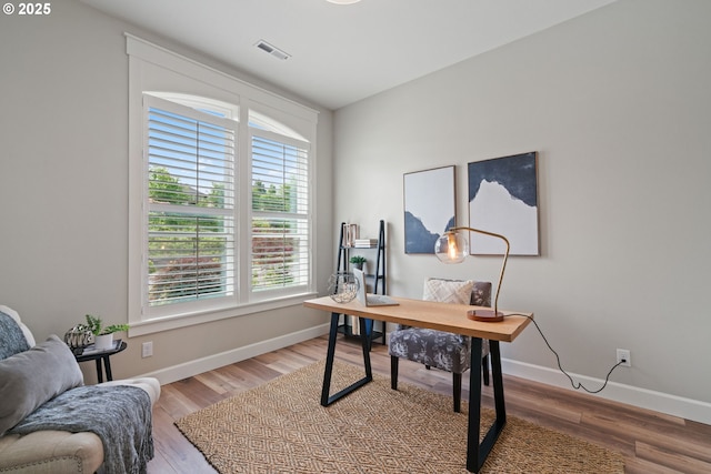 1825 NW Tanner Ct, Camas, WA 98607 - home office with baseboards and wood finished floors