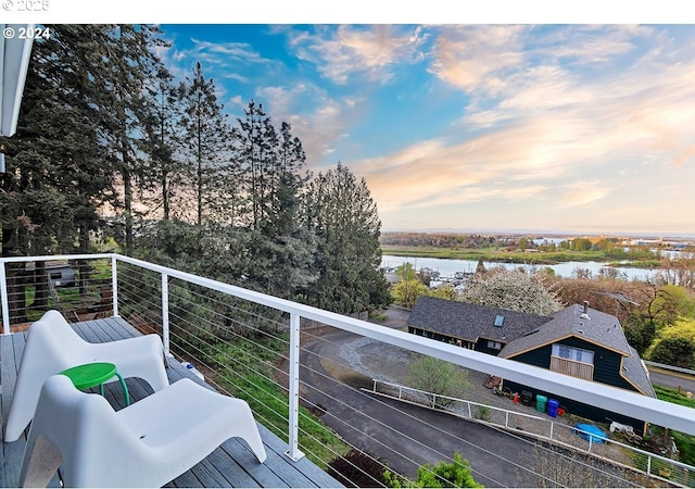 12508 NW Mountain View Rd, Portland, OR 97231 - deck with a water view