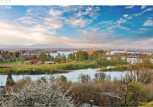 12508 NW Mountain View Rd, Portland, OR 97231 - view of water feature with a mountain view