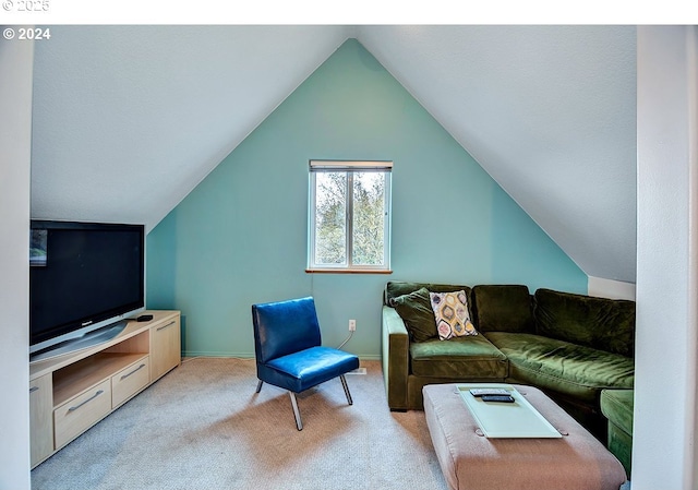 12508 NW Mountain View Rd, Portland, OR 97231 - living area with light carpet and lofted ceiling