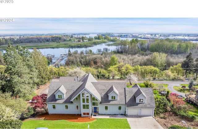 12508 NW Mountain View Rd, Portland, OR 97231 - aerial view with a water view