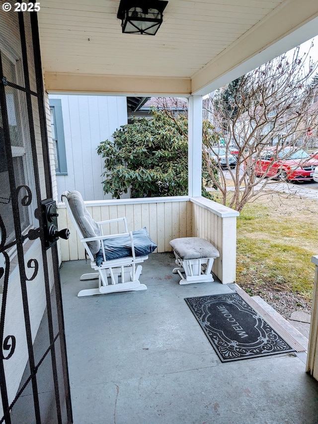 view of patio / terrace with covered porch