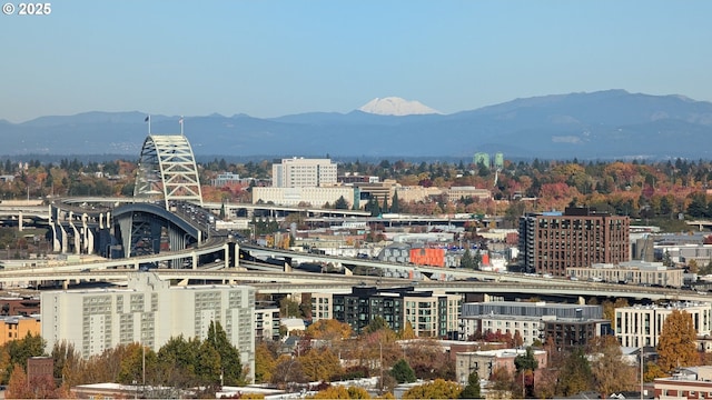 410 NW Uptown Ter Unit 3-B, Portland, OR 97210 - view of city with mountains and a notable bridge