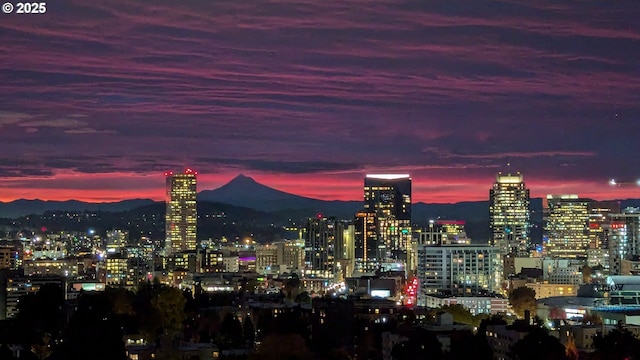 410 NW Uptown Ter Unit 3-B, Portland, OR 97210 - view of city featuring a mountain backdrop