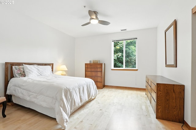 2024 SW Howards Way, Portland, OR 97201 - bedroom featuring light wood-type flooring and a ceiling fan