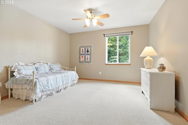 2024 SW Howards Way, Portland, OR 97201 - bedroom with light carpet and a ceiling fan