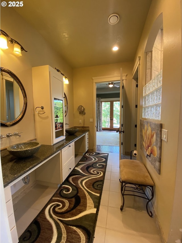 625 St Andrews Loop, Creswell, OR 97426 - bathroom featuring tile patterned flooring, vanity, and recessed lighting