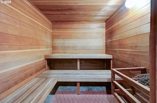 56 Galen St, Lake Oswego, OR 97035 - relaxing sauna featuring wood ceiling and wood walls