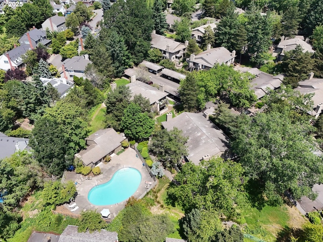 56 Galen St, Lake Oswego, OR 97035 - aerial view of residential area featuring a pool area