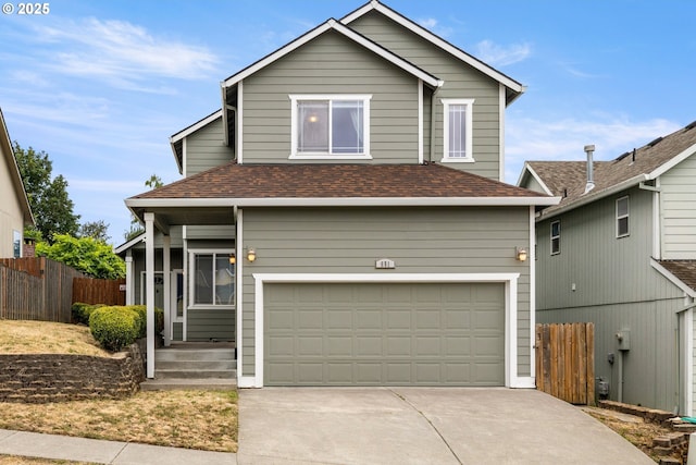 651 NE Anderson Rd, Gresham, OR 97030 - traditional-style home with a garage, a shingled roof, and driveway
