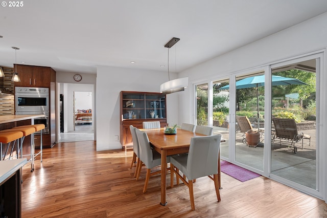 34926 SW Johnson School Rd, Cornelius, OR 97113 - dining space featuring light wood-style flooring and recessed lighting
