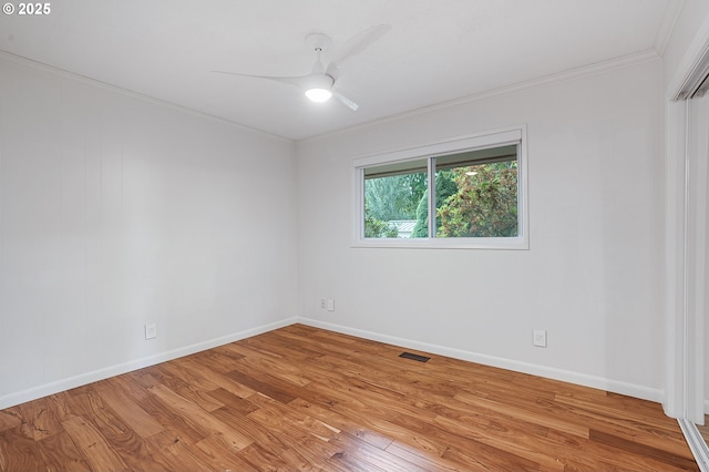 34926 SW Johnson School Rd, Cornelius, OR 97113 - empty room with light wood finished floors, crown molding, and ceiling fan