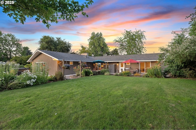 34926 SW Johnson School Rd, Cornelius, OR 97113 - view of front facade with a chimney and a front lawn