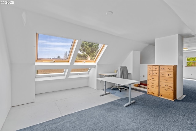 3147 SE Belmont St, Portland, OR 97214 - carpeted office space with a skylight and lofted ceiling