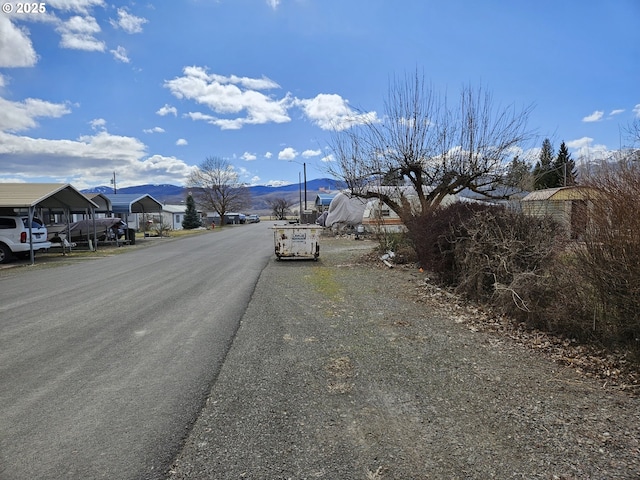 333 3rd St, Richland, OR 97870 - view of asphalt street with a mountain view and a residential view