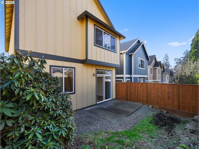 rear view of property with a patio area