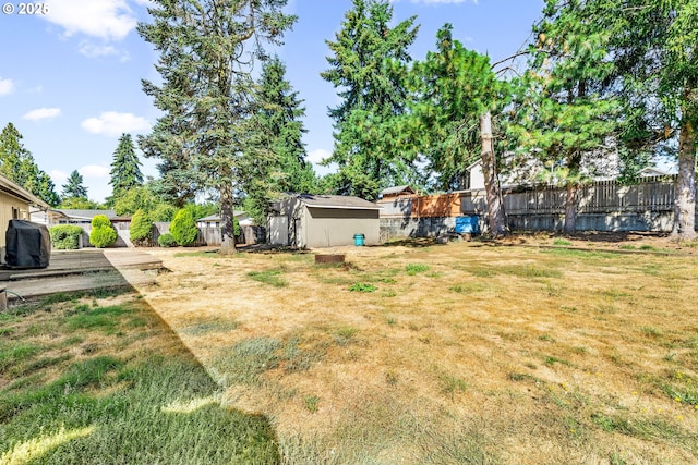 9304 NE 96th St, Vancouver, WA 98662 - fenced backyard featuring a storage unit