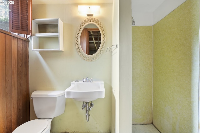 bathroom featuring toilet and a sink