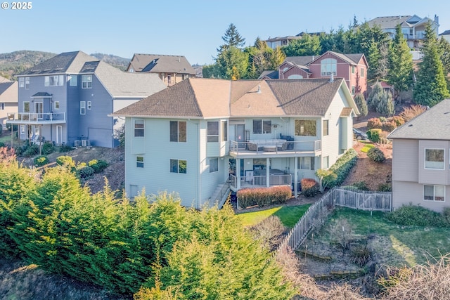 drone / aerial view with a residential view