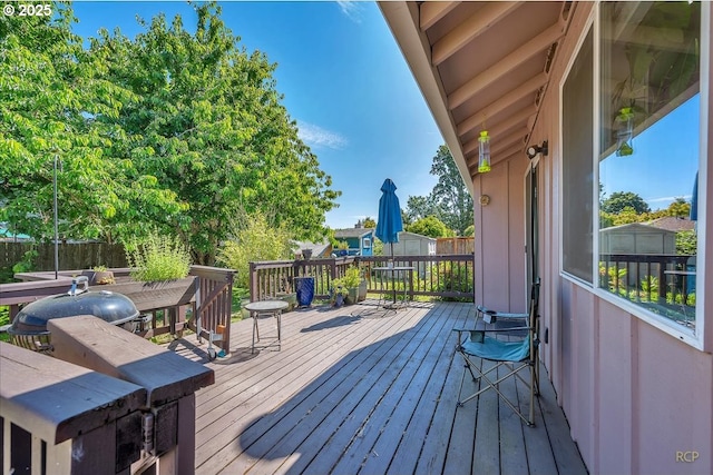 18365 SW Springfield St, Beaverton, OR 97078 - deck featuring a fenced backyard and area for grilling
