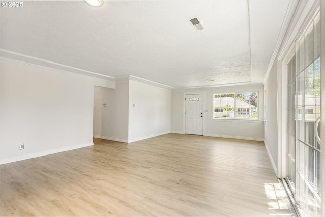 2702 Fairmount Ave, Vancouver, WA 98661 - empty room featuring ornamental molding, light wood-type flooring, and baseboards
