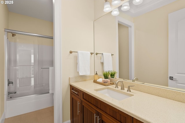 4018 NW Riggs Dr, Portland, OR 97229 - full bath featuring vanity and enclosed tub / shower combo