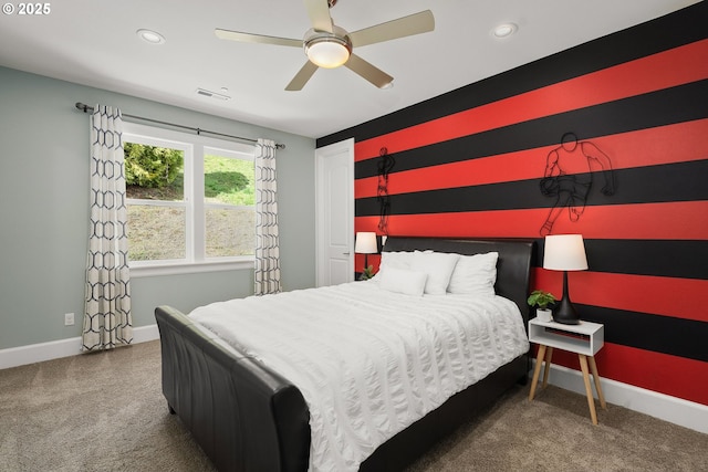 4018 NW Riggs Dr, Portland, OR 97229 - bedroom with recessed lighting, carpet flooring, visible vents, and baseboards