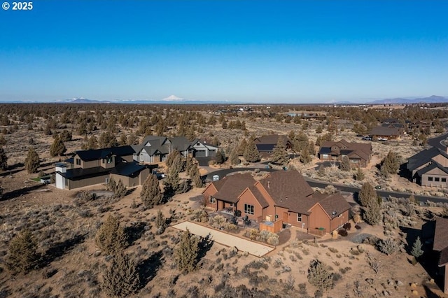 drone / aerial view with a mountain view