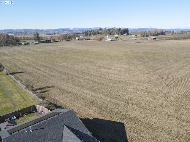 bird's eye view with a rural view