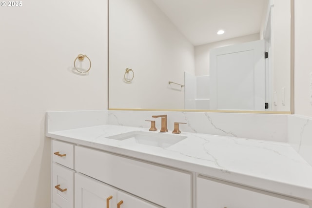 648 Parker Loop, Silverton, OR 97381 - bathroom featuring vanity and recessed lighting