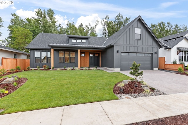 648 Parker Loop, Silverton, OR 97381 - modern inspired farmhouse with board and batten siding, driveway, covered porch, a shingled roof, and an attached garage