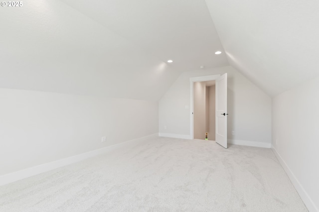 648 Parker Loop, Silverton, OR 97381 - bonus room featuring recessed lighting, lofted ceiling, light colored carpet, and baseboards