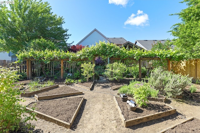 403 W Oxford St, Newberg, OR 97132 - fenced backyard featuring a vegetable garden