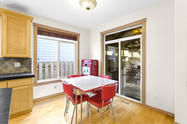 403 W Oxford St, Newberg, OR 97132 - dining area featuring light wood finished floors and baseboards