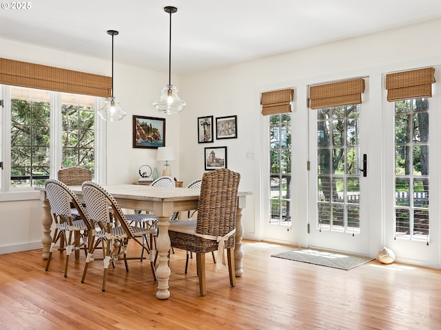 652 Nita Ave, Gearhart, OR 97138 - dining space featuring light wood-style flooring and baseboards