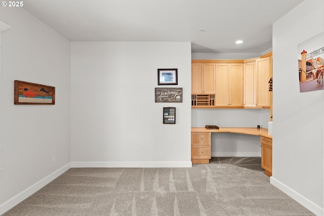 15110 Oyer Dr, Oregon City, OR 97045 - unfurnished office with built in study area, light colored carpet, and recessed lighting
