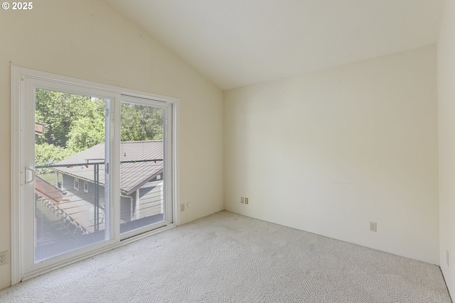 26400 NW St Helens Rd Unit 57, Scappoose, OR 97056 - unfurnished room with carpet flooring and vaulted ceiling