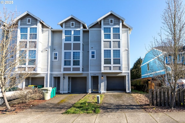 view of front facade with a garage