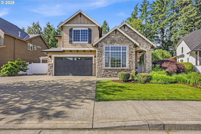 2646 N Lambert St, Cornelius, OR 97113 - traditional-style home featuring board and batten siding, stone siding, concrete driveway, and an attached garage