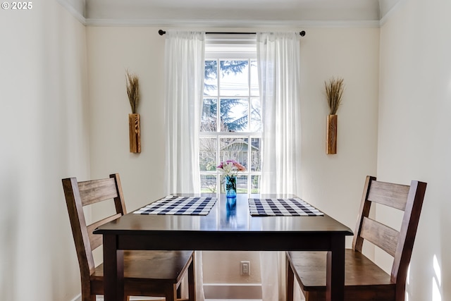 dining room with plenty of natural light