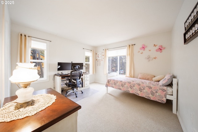 view of carpeted bedroom