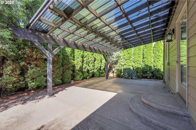 3435 Meadow View Dr, Eugene, OR 97408 - view of patio / terrace with a pergola